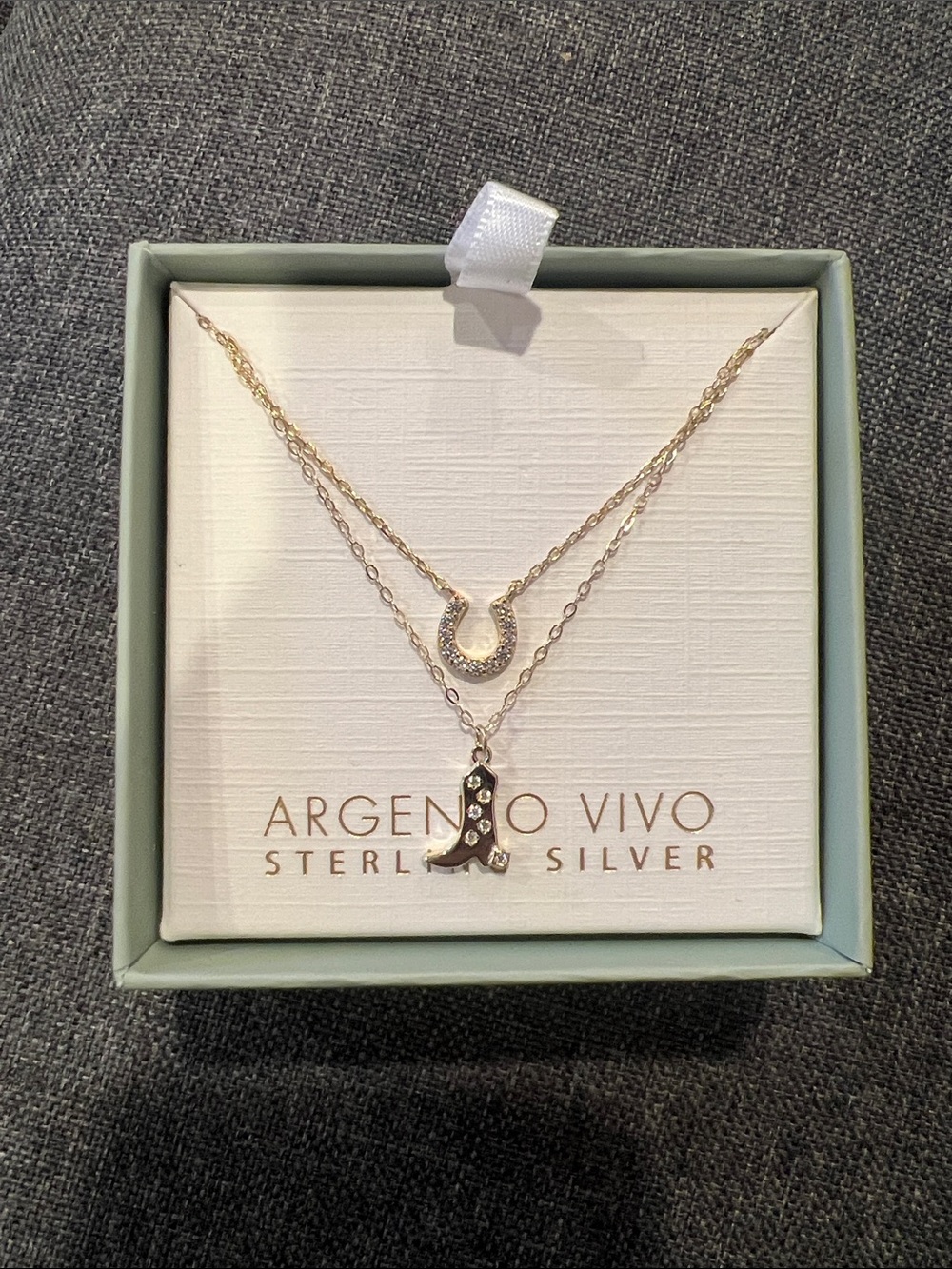 Argento Vivo Gold-Tone Layered Horseshoe & Boot Necklace